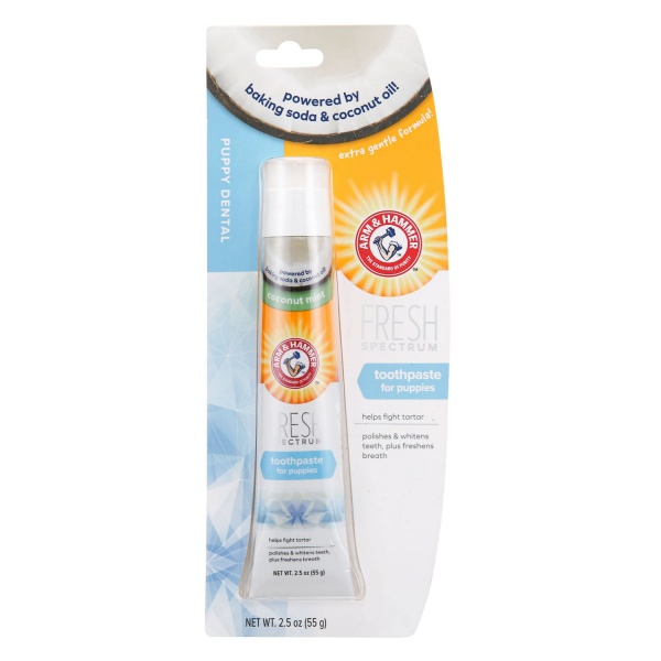 Arm & Hammer Fresh Coconut Mint toothpaste for Puppies