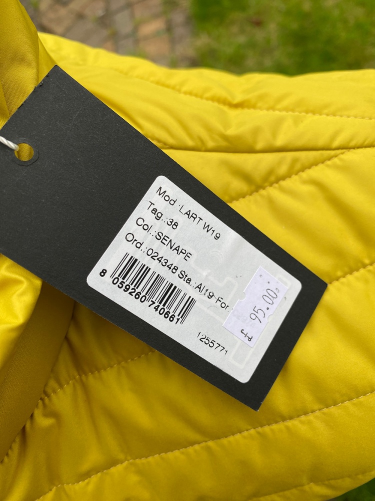 Animo Lart Ladies Yellow Puffer Jacket Size 38 (UK 6)