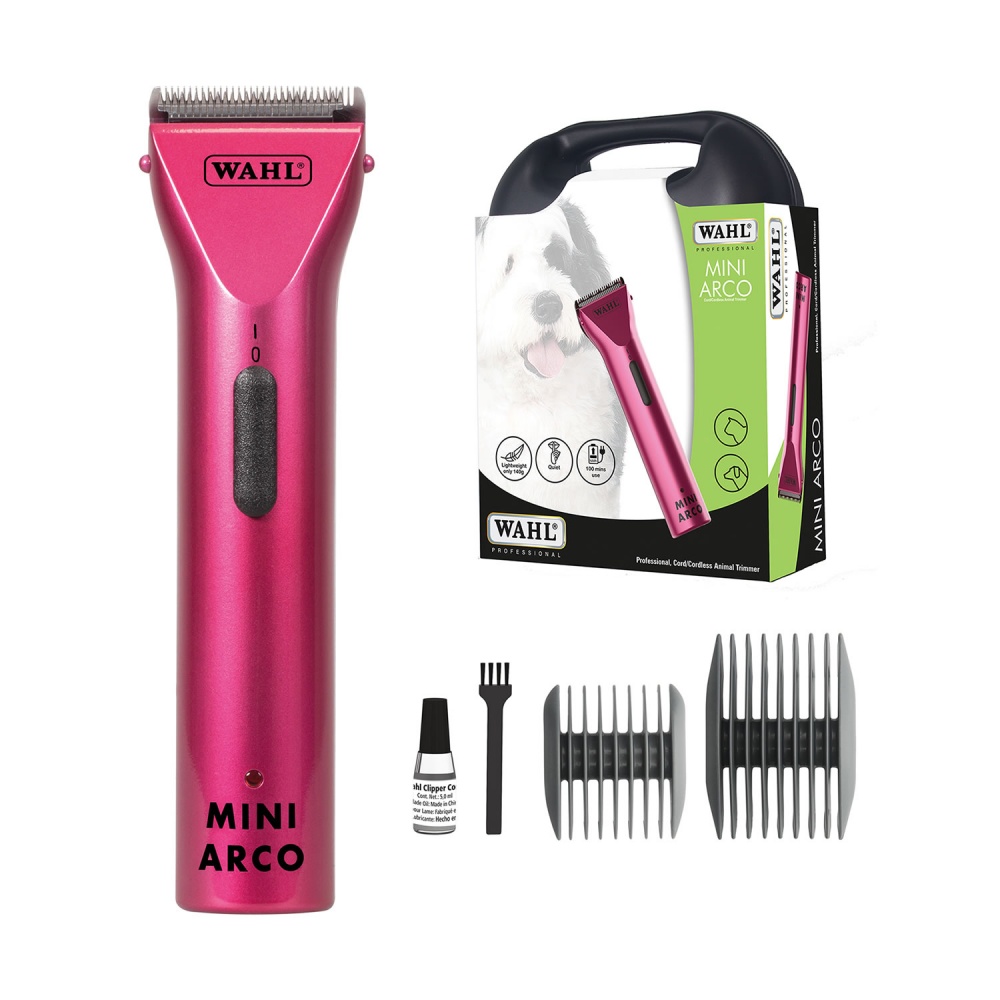 Wahl Mini Arco Pet Cord/Cordless Trimmer Kit Pink