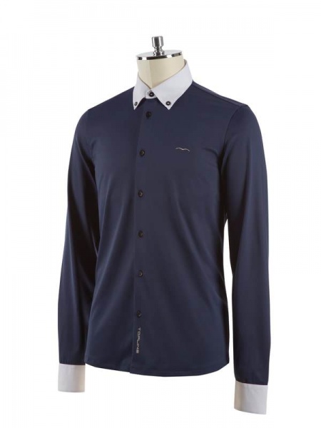 Animo Oster Mens Navy Long Sleeve Show Shirt - only size 52 left