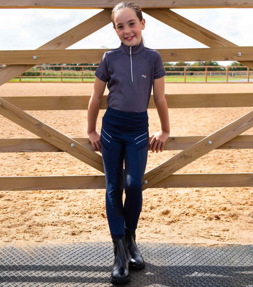 Premier Equine Girls Astrid Full Seat Gel Pull On Riding Tights