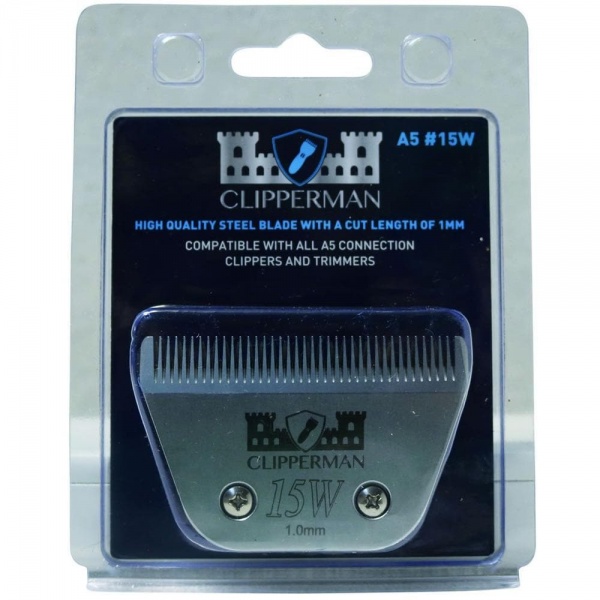 Clipperman A5 #15 Fine 1mm High Quality Steel Blades for Horse Clippers