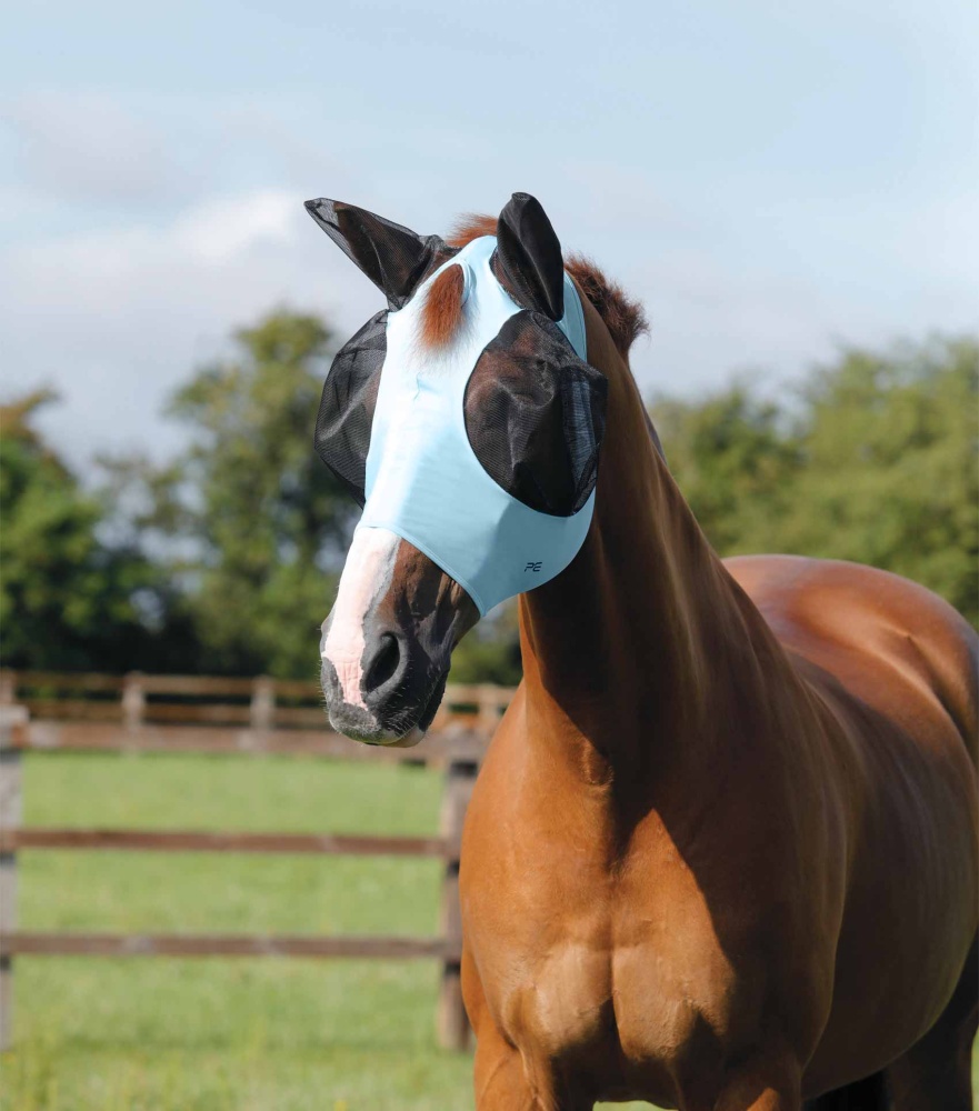 Mascherina Per Cavallo Premier Equine Comfort Tech Xtra Lycra Con Naso, Grigia - Foto 5