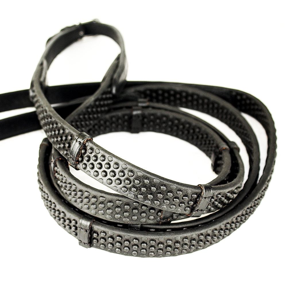 KM Elite Pro Grip Eventer Reins With Stoppers - Picture 3 of 4