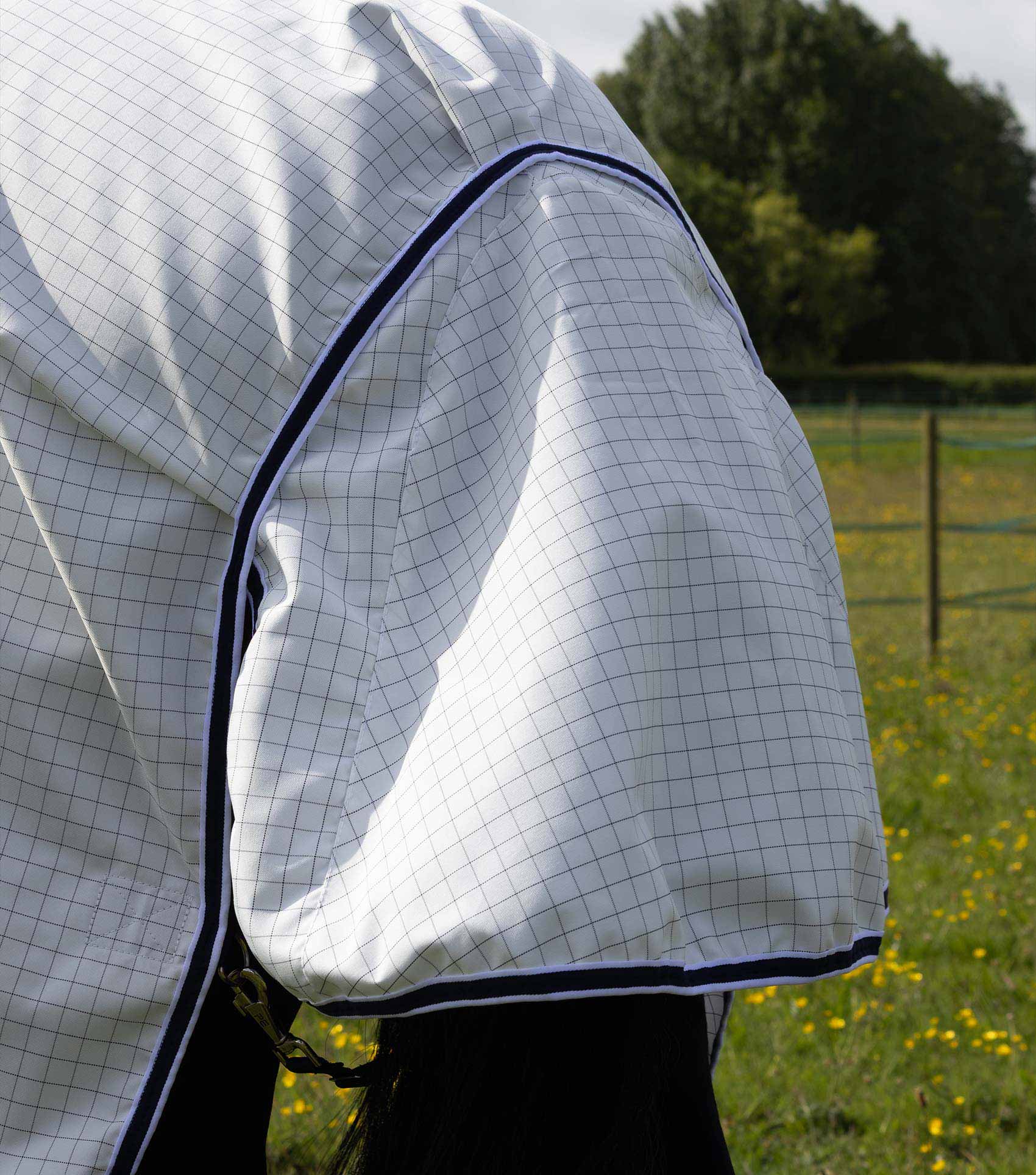 Horze Price-z Corda Per Cavalli In Cotone 2 Metri - Blu Scuro Con Moschettone, Uso Quotidiano