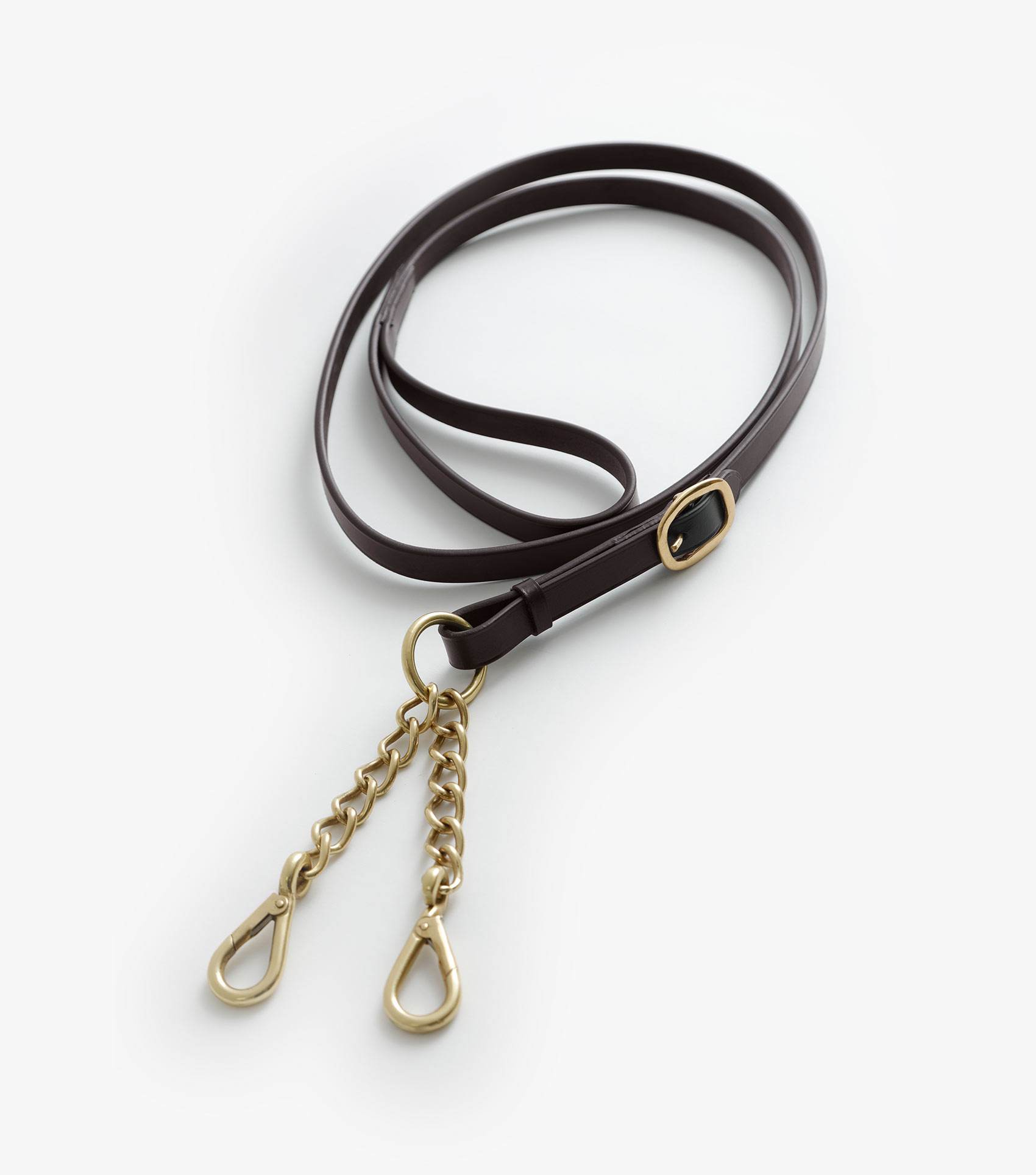 Premier Equine Leather Lead Rein with Chain Coupling