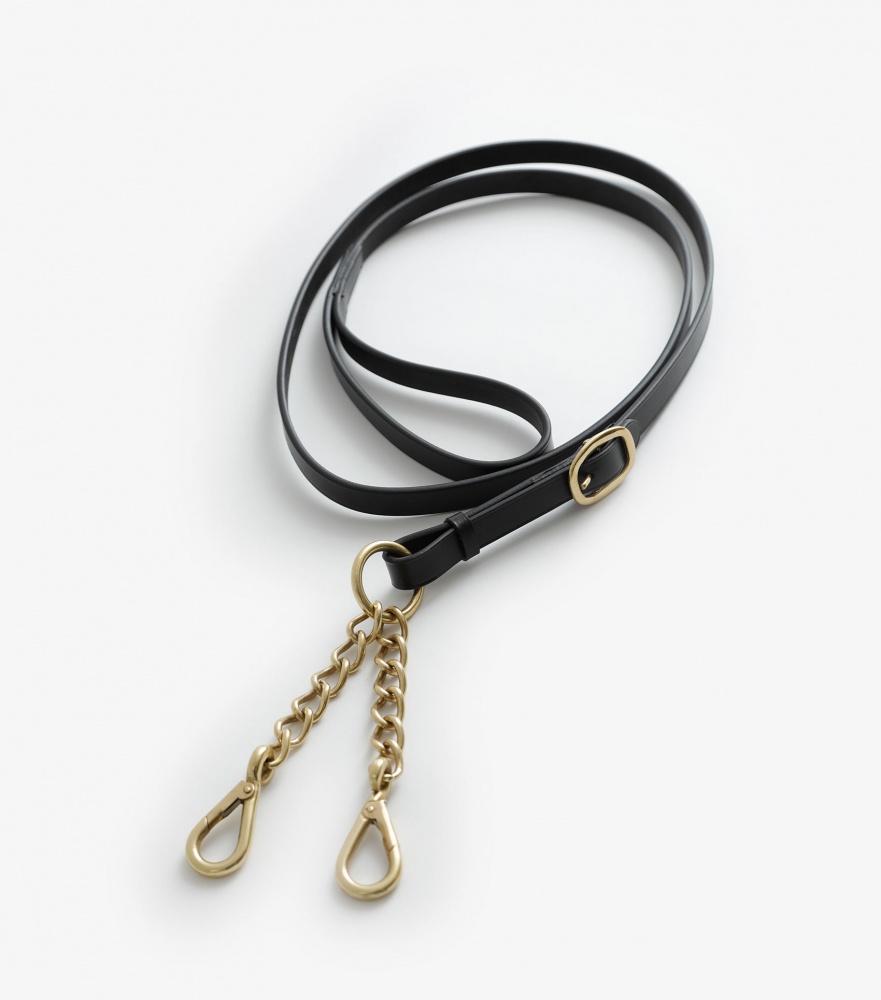 Premier Equine Leather Lead Rein with Chain Coupling